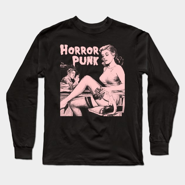 retro horror punk Long Sleeve T-Shirt by psninetynine